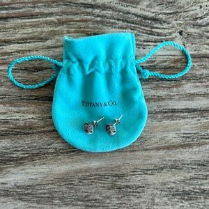 100% Authentic Tiffany Twist Love Knot Earrings - Silver